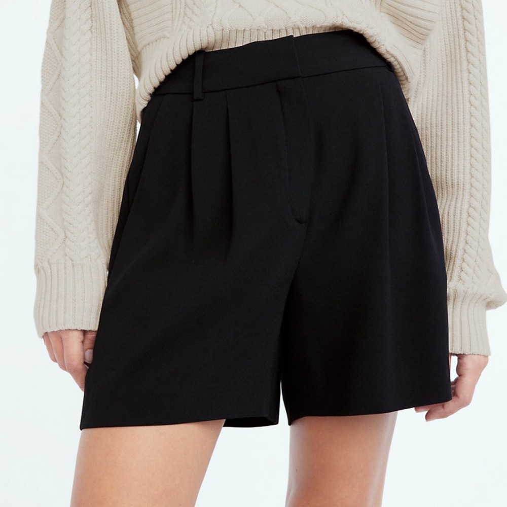 Babaton Black High-Waist Tailored Shorts